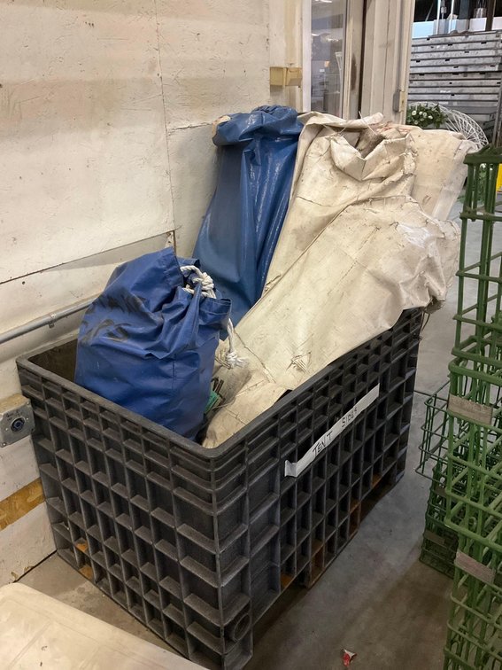 Basket of tent sides 