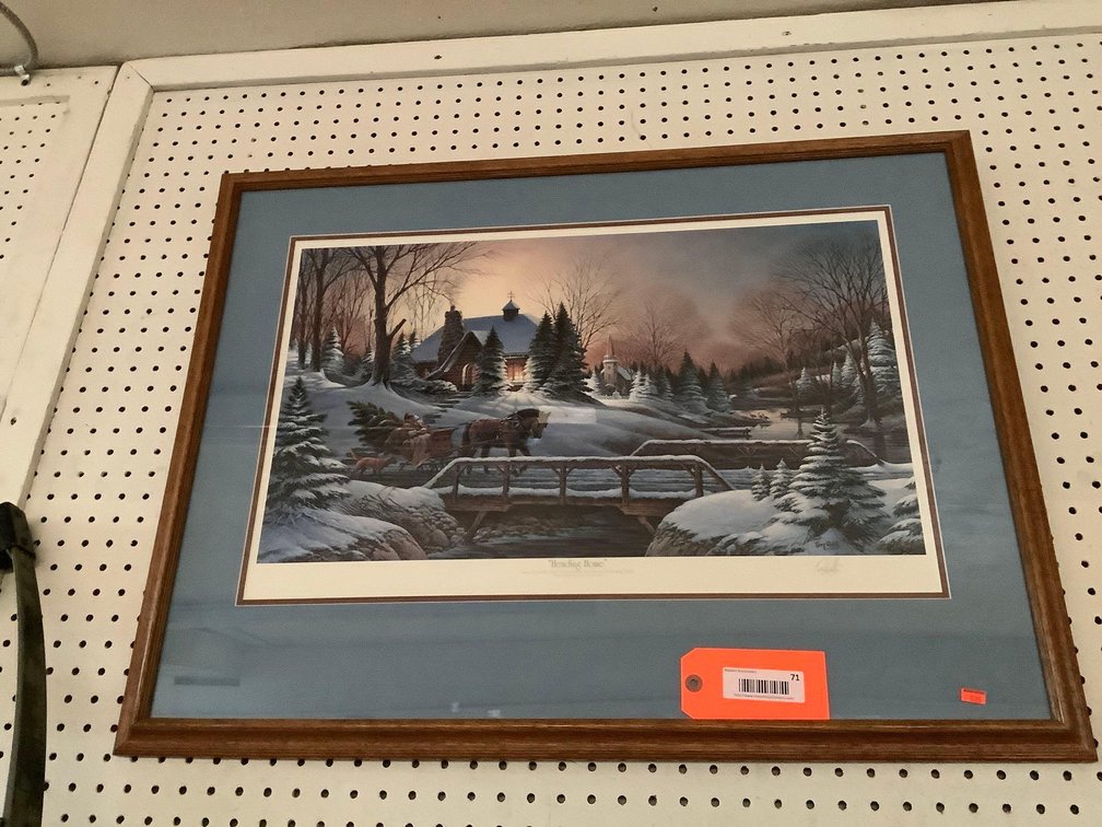 Framed & signed Terry Redlin print 