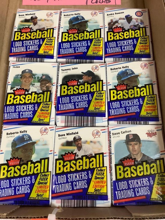1988 Fleer baseball cellos with stars 