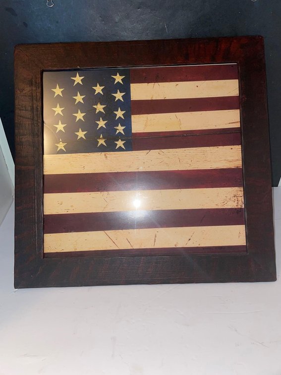 Framed patriotic picture 20x19”-Office