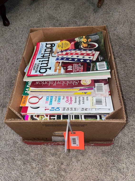 Quilting related magazines-Bedroom 