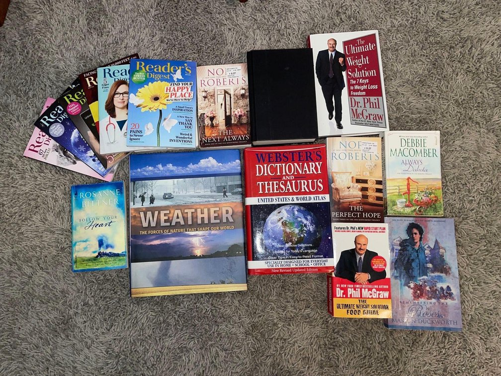 Assorted books-Bedroom 
