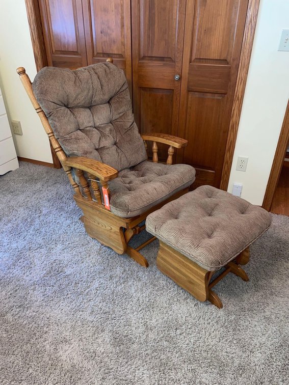 Glider rocker & ottoman-Bedroom 