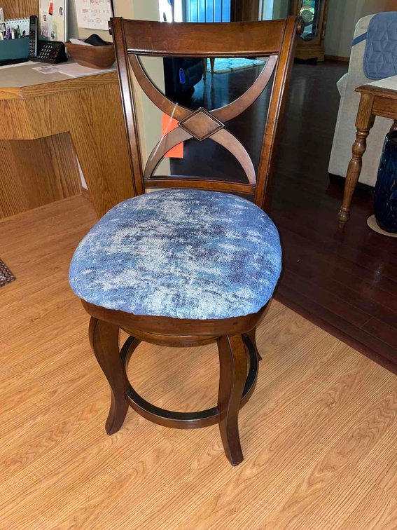 Swivel bar stool with back 22” seat height-Kitchen 