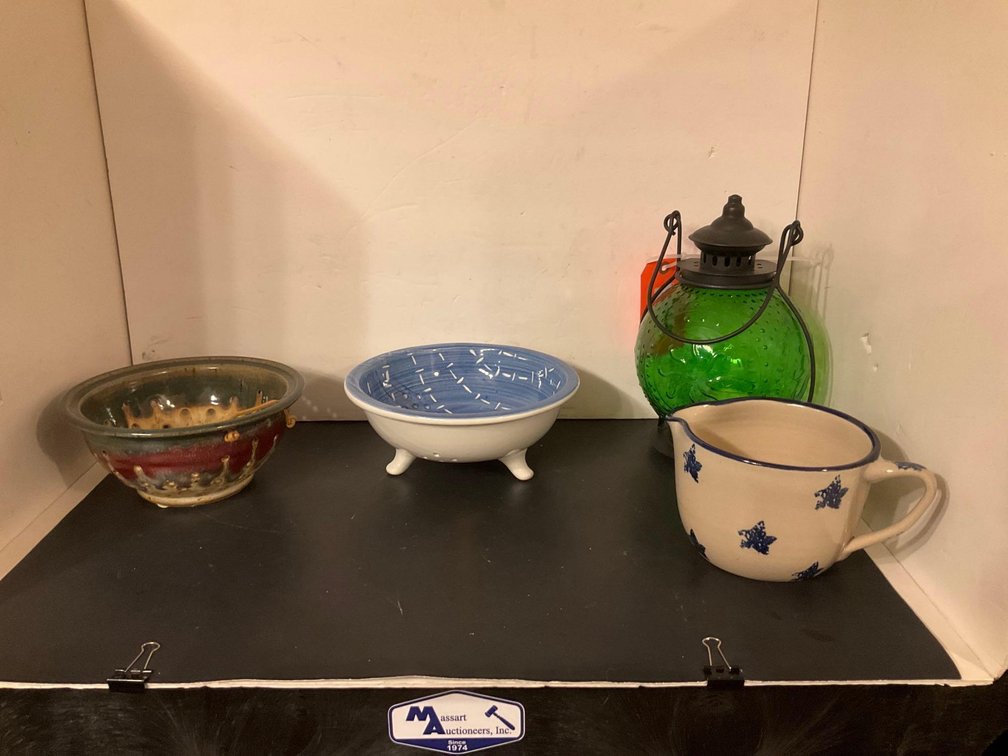 Lantern, pitcher & strainers-Basement 