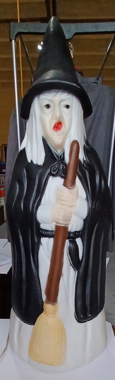 Vtg "Carol the Wicked Witch" lighted 39" blow mold = works