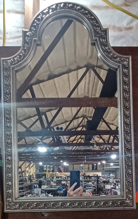 Vtg Arch/Crown French style wall mirror 21x33