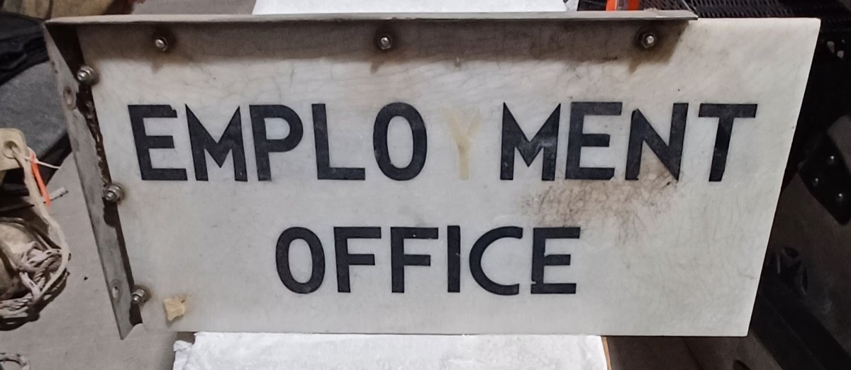 Retired 25 mph metal 24x18 & Employer office sign 27 x 13