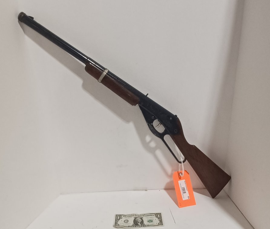 Vttg JC Higgins Air Rifle 31" & Wood/glass ashtray 24 x 9 x 9