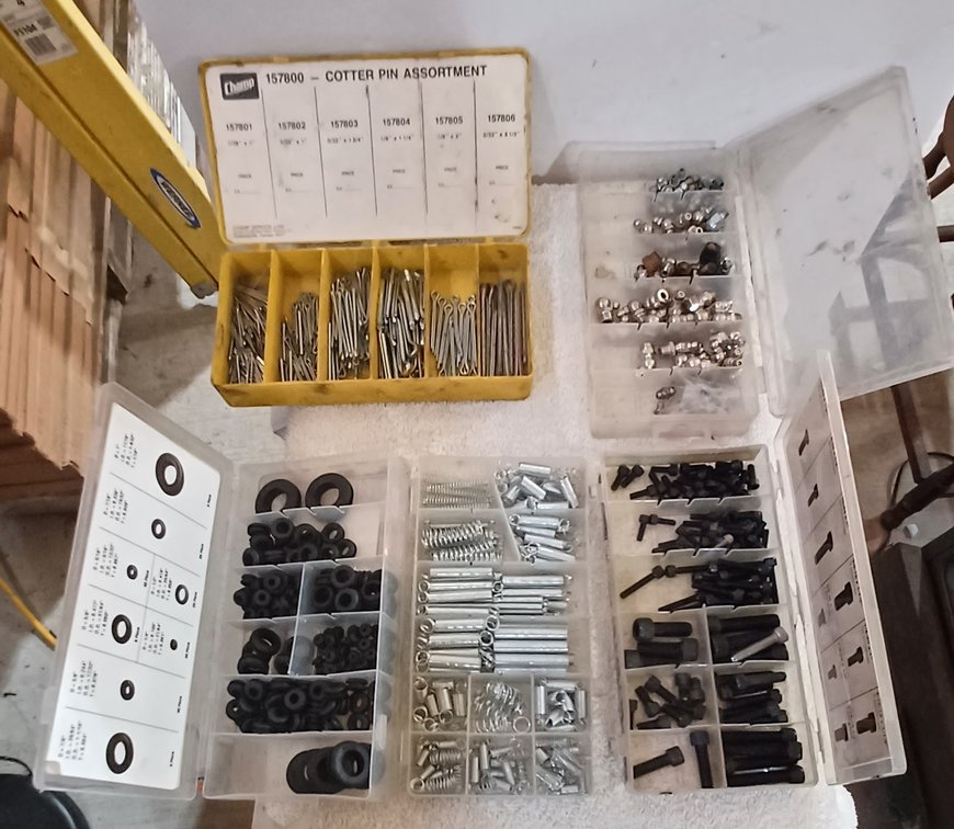 Shop items, cotter pins, grommets, grease serts, allen screws & springs