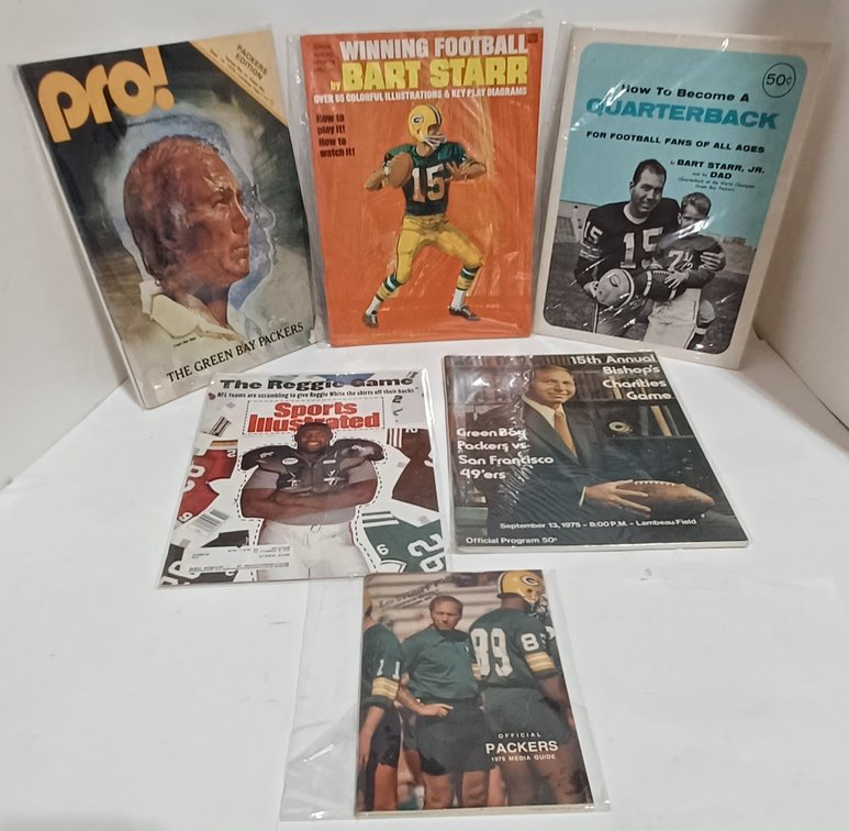 Vtg Bart Starr Game Programs & more