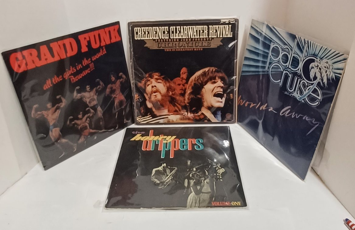 Grand Funk 1974 All the Girls & 1976 Born to Die, CCR 1976 Greatest Hits
