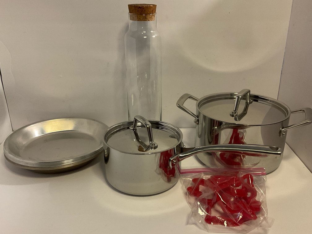 Tramontina pots, cookie cutters & assorted-Kitchen 