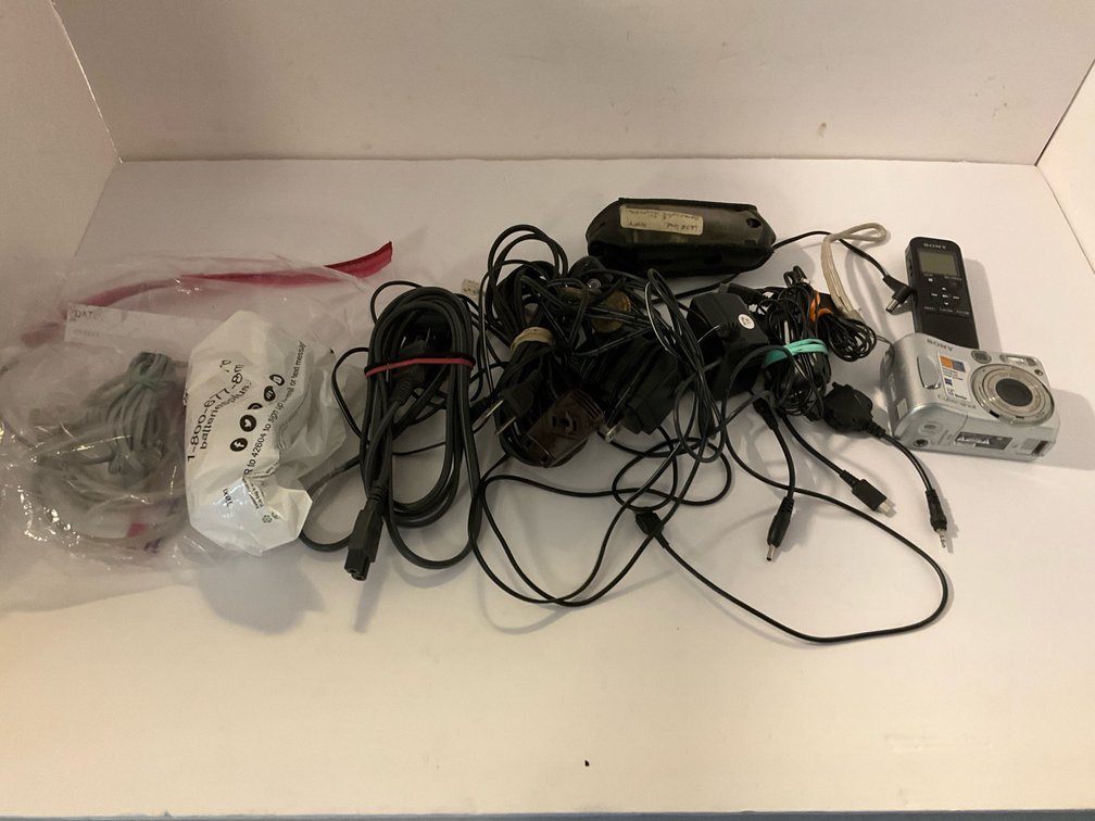 Sony digital recorder & assorted cords-Kitchen 