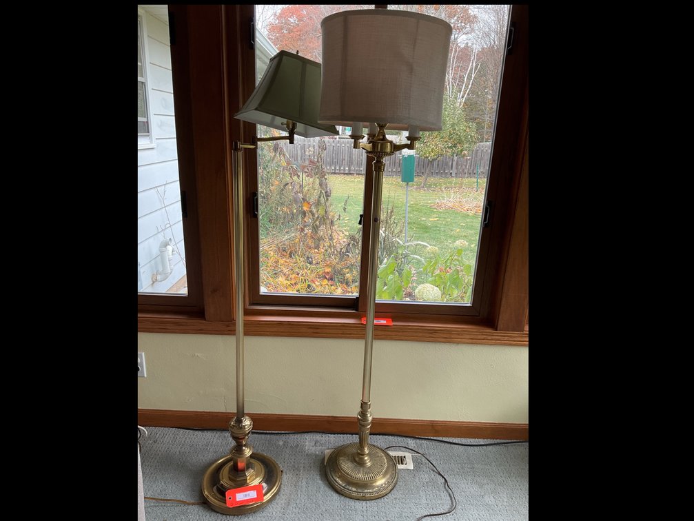 2 floor lamps-Sun room 