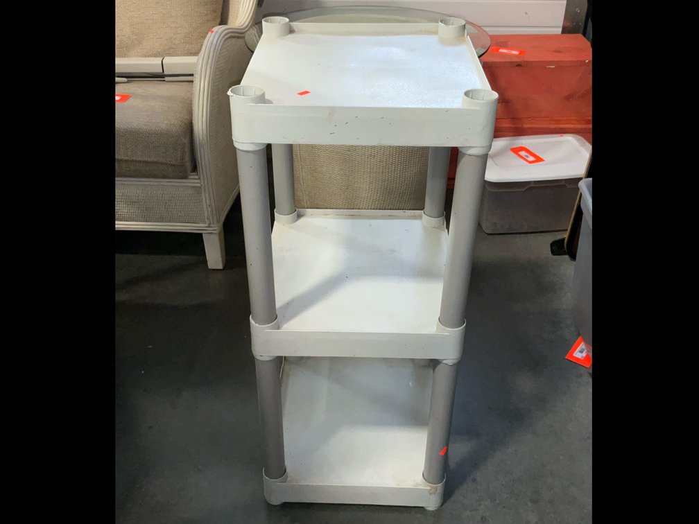 Plastic shelving unit 16 x 14 x 34