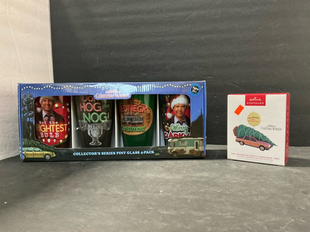 National Lampoon‘s Christmas vacation glasses, Hallmark ornament