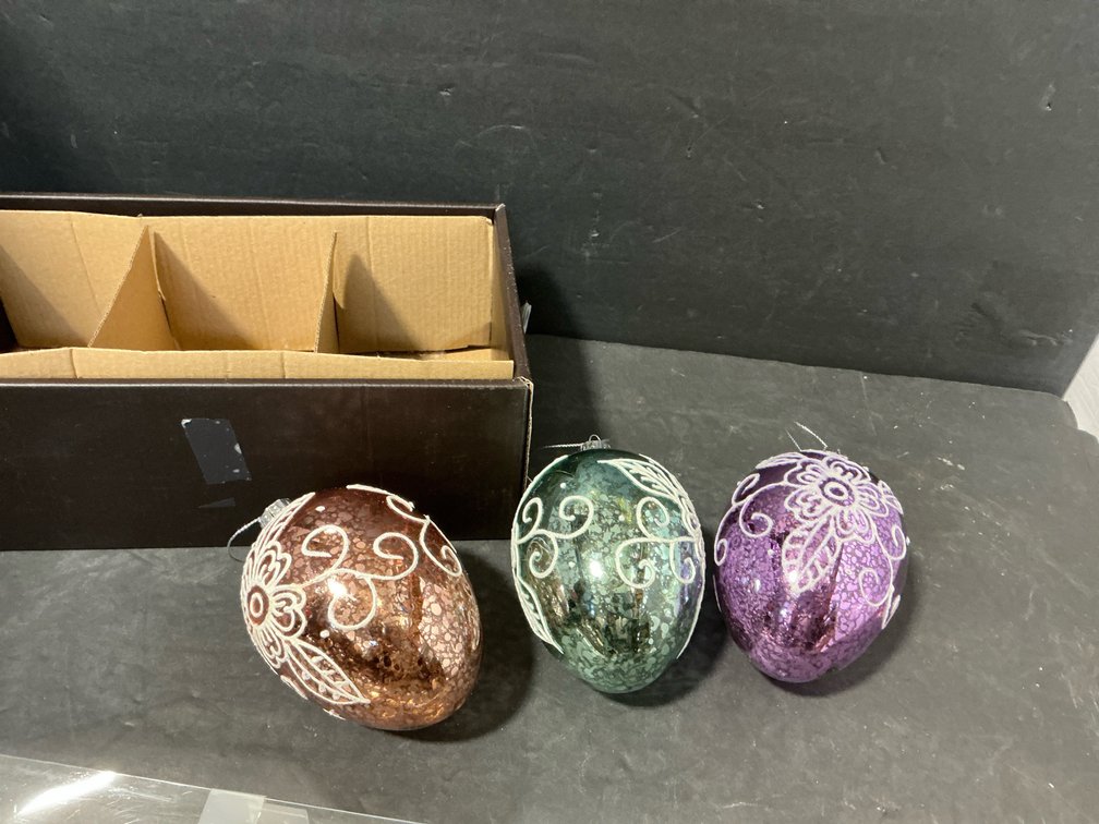 Three vintage eggs