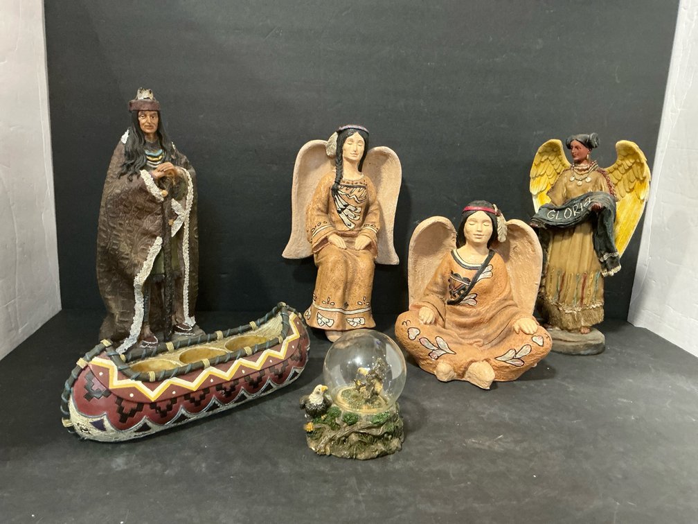 Native American figurines, assorted