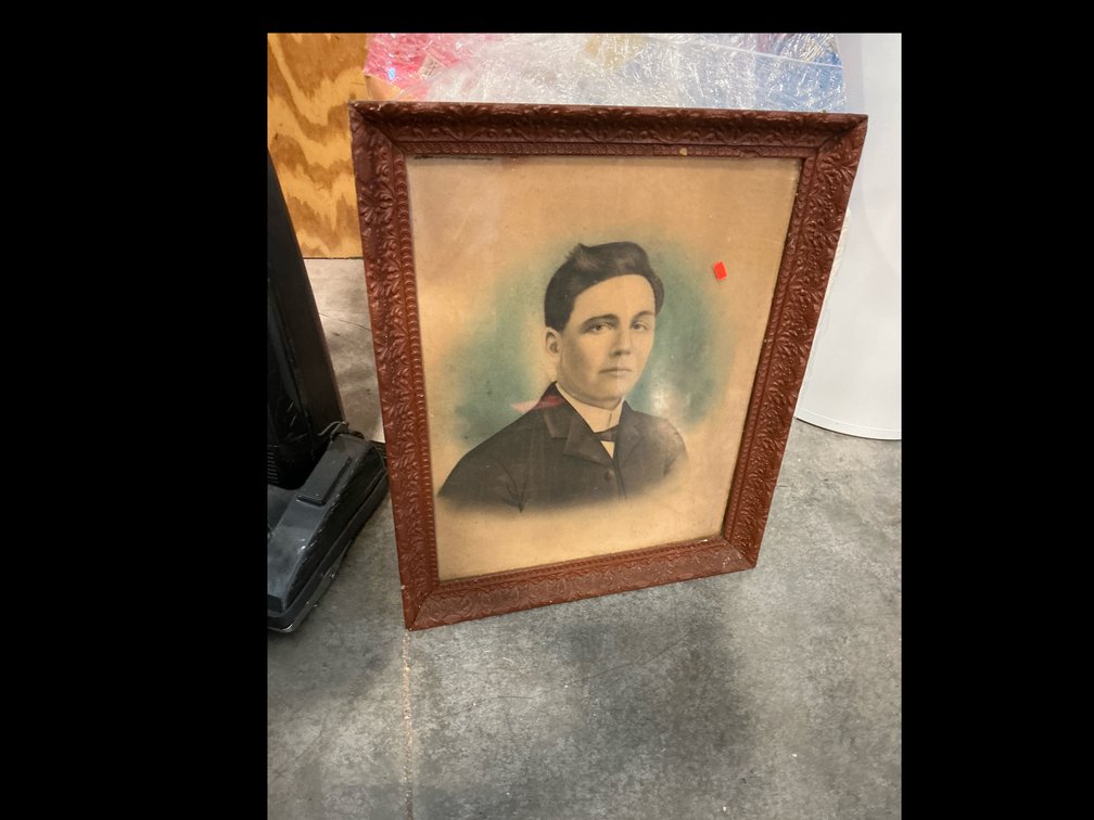 Framed portrait picture 19x23”