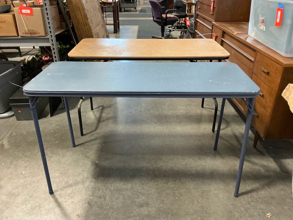 Two folding tables