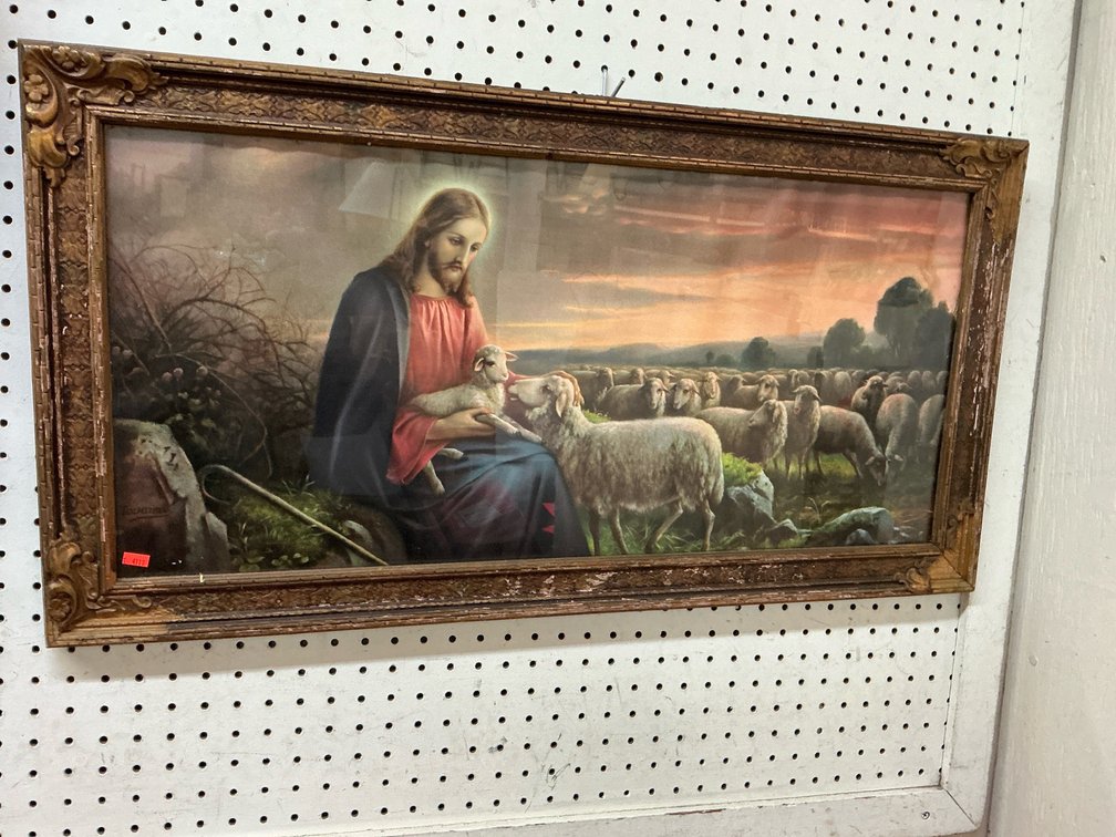 Religious framed picture 33x17”