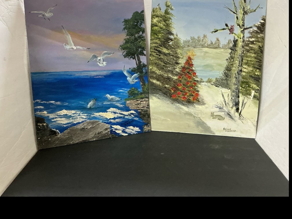 Grouping of oil on board artwork