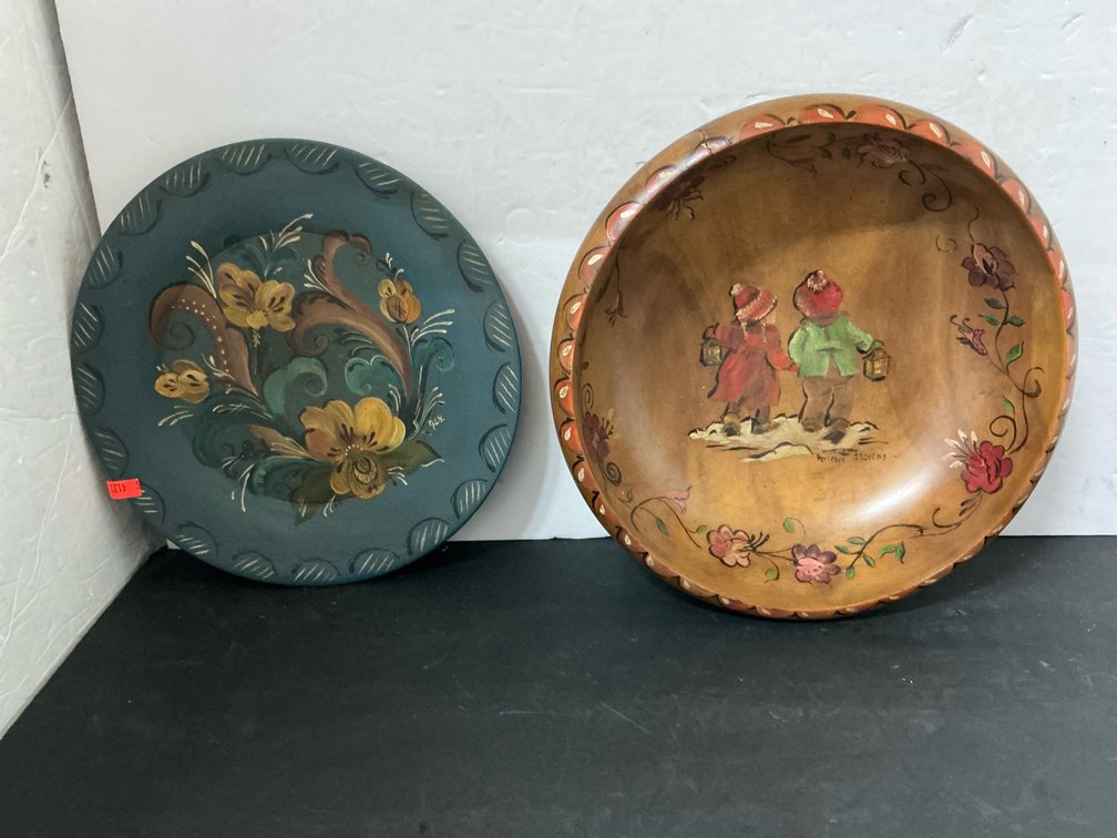 Wood bowl & plate 