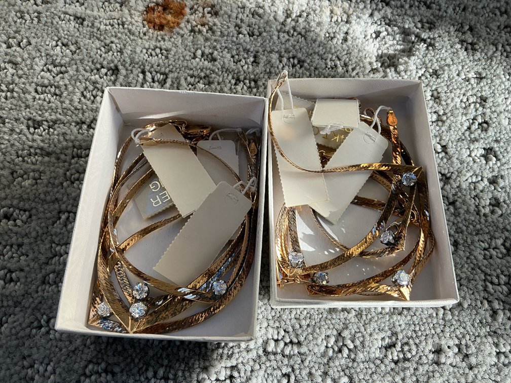 (10) 24kt over sterling bracelets -Sunroom 