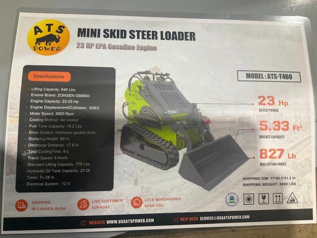 Unused ATS-T460 Mini Skid Steer  - Middlefield, OH