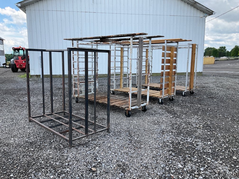 4 Material Handling Carts and Storage Rack