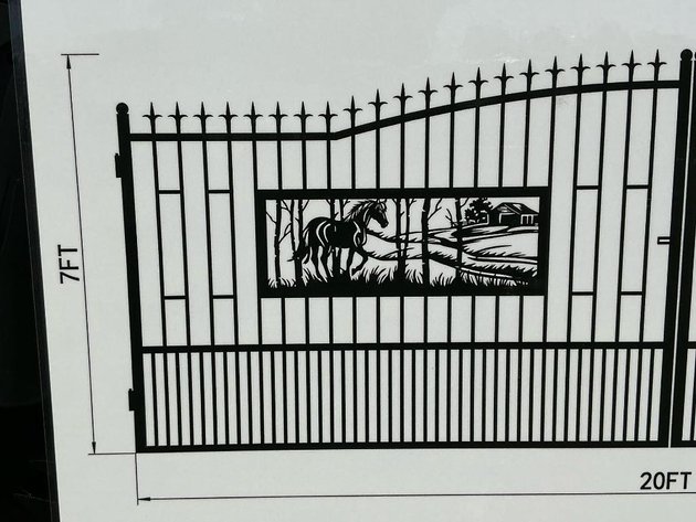 20 Ft. Bi-parting Driveway Gates - Middlebury, IN