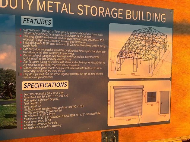 31' x 50' Heavy Duty Metal Storage Building - Middlebury, IN