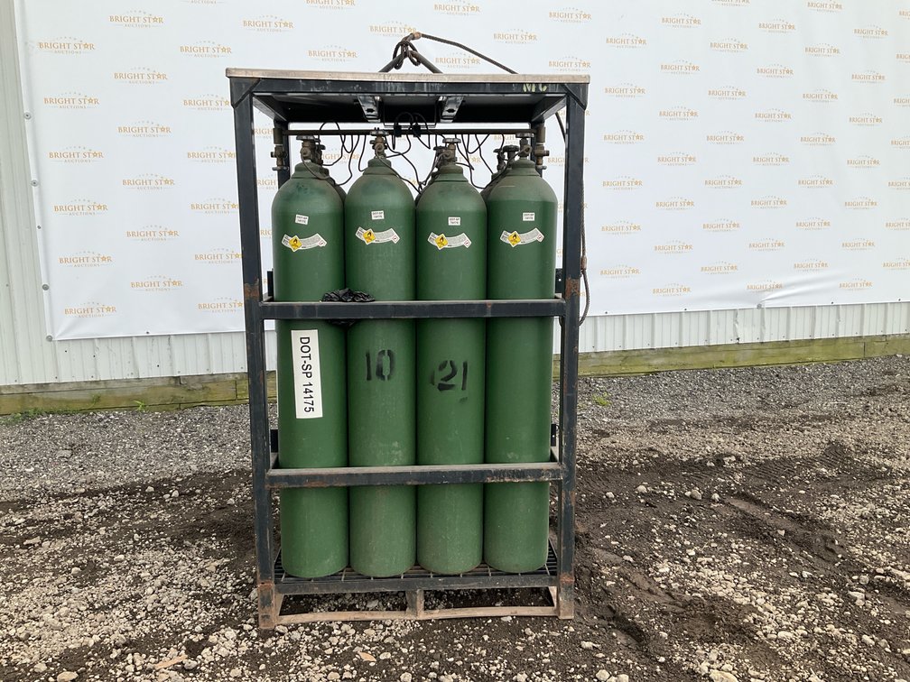 Industrial Compressed Oxygen Cylinder Manifold Rack System