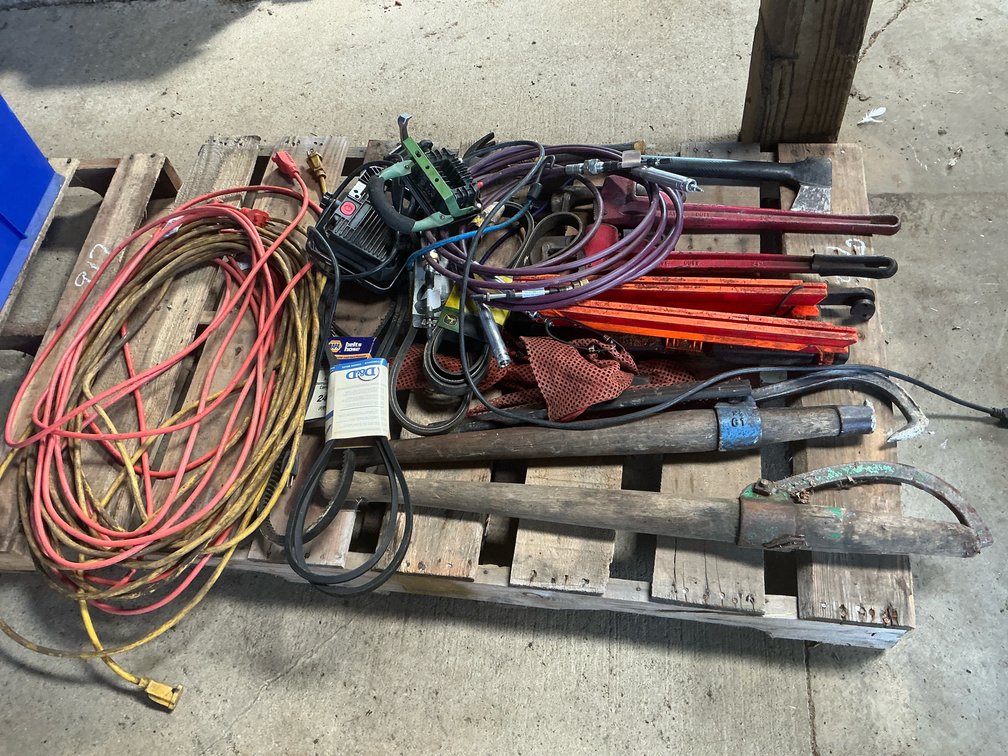Cant Hooks, 24" Pipe Wrenches, Extension Cords, Drive Belts, and More