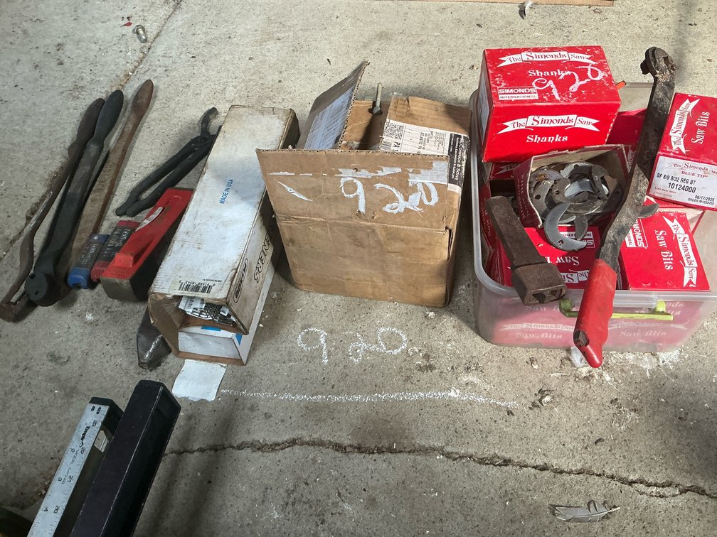 Saw Bits, Shanks, Saw Tooth Wrench, Belt Fasteners, Hand Tools, and More