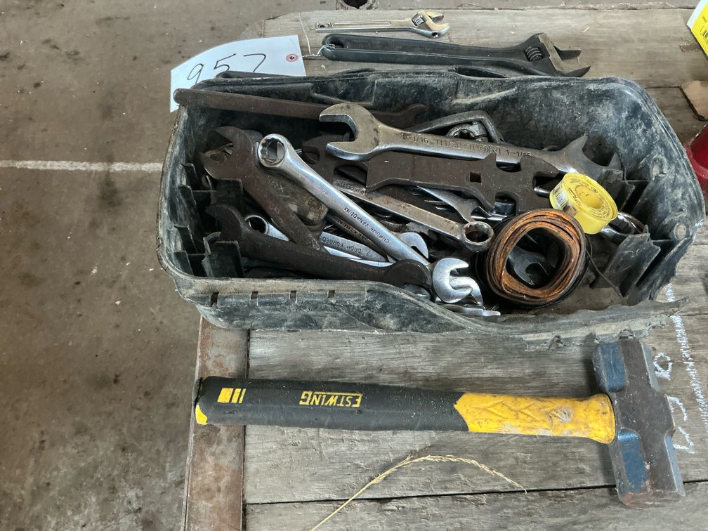 Hammer, Adjustable Wrenches, Combination Wrenches, Tool Tray, and More