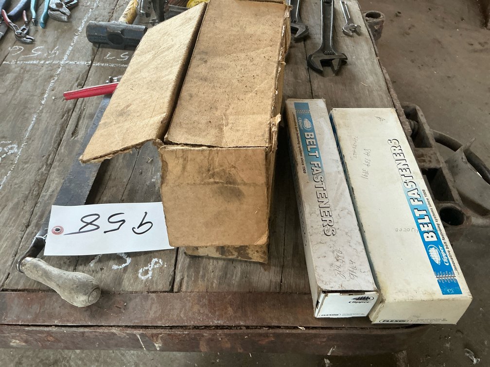 Belt Fasteners, Belt Lacing Tool, Hydraulic Bottle Jack, Draw Knife, and More