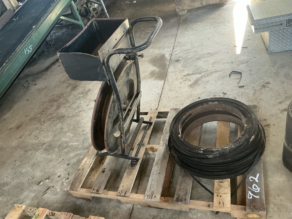 Steel Strapping Dispenser Cart with Steel Banding, Strapping Tool