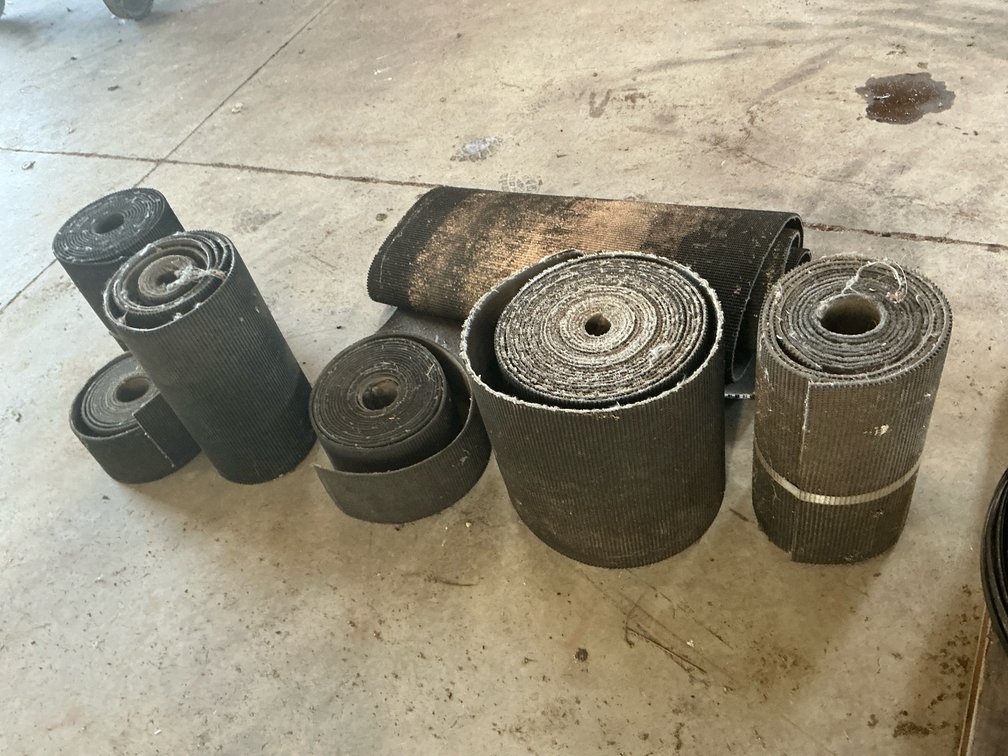 7 Rolls of Ribbed Rubber Conveyor Belting