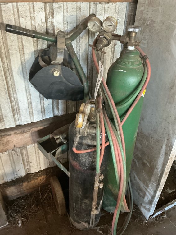 Oxy-Acetylene Cutting Torch Outfit with Cart and Cylinders