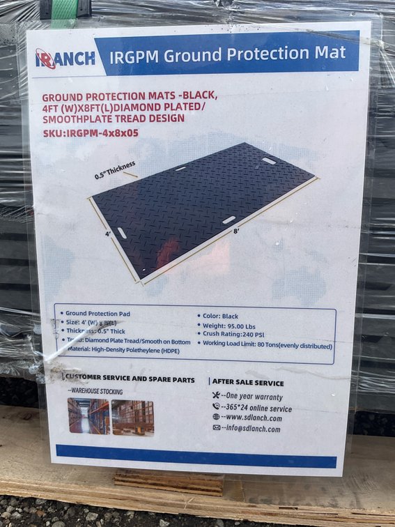 Unused IRANCH IRGPM-4x8x05 Ground Protection Mats - Middlefield, OH