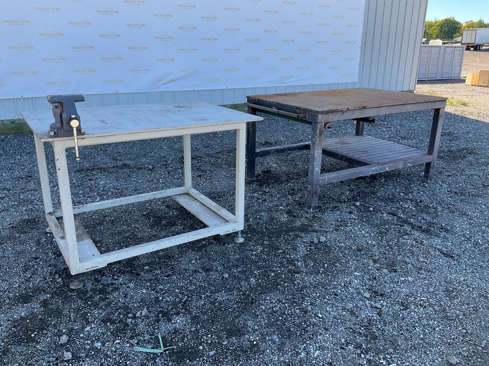 Heavy-Duty Steel Workbench and Welding Table