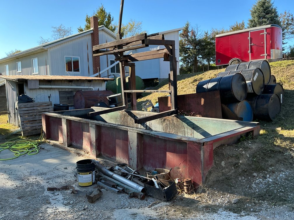 Steel Immersion Dip Tank with Overhead Hoist Frame