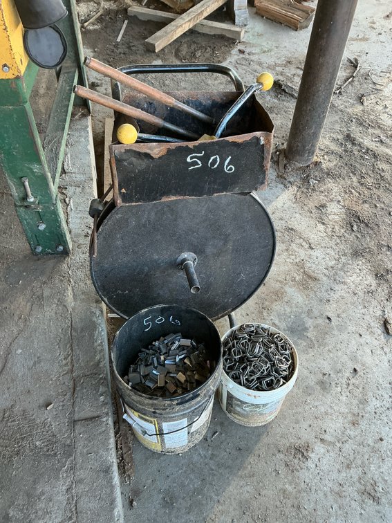 Mobile Strapping Cart Dispenser with Banding Coil, Hand Tools, Seals, and Buckles