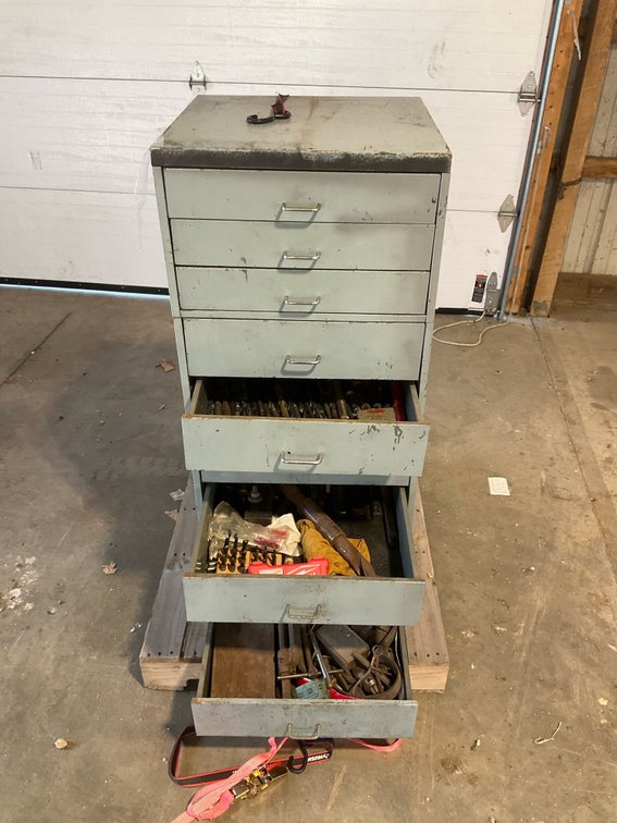 7-Drawer Tool Cabinet with Machining Tooling, Drill Bits, and More