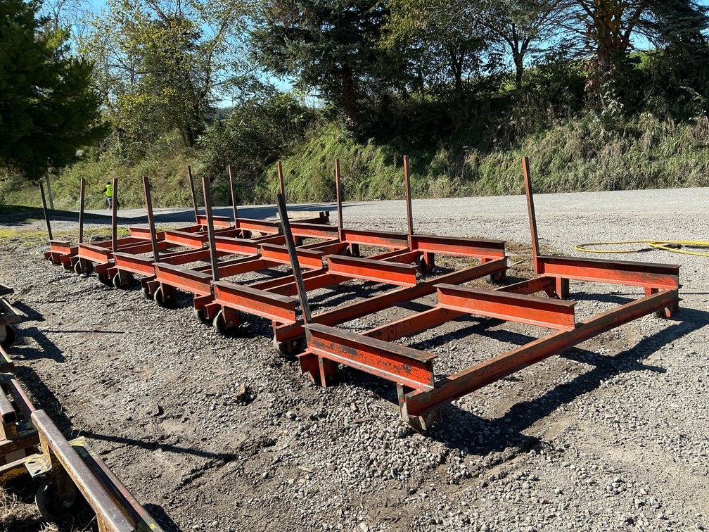 Heavy-Duty Steel Material Handling Carts on Casters