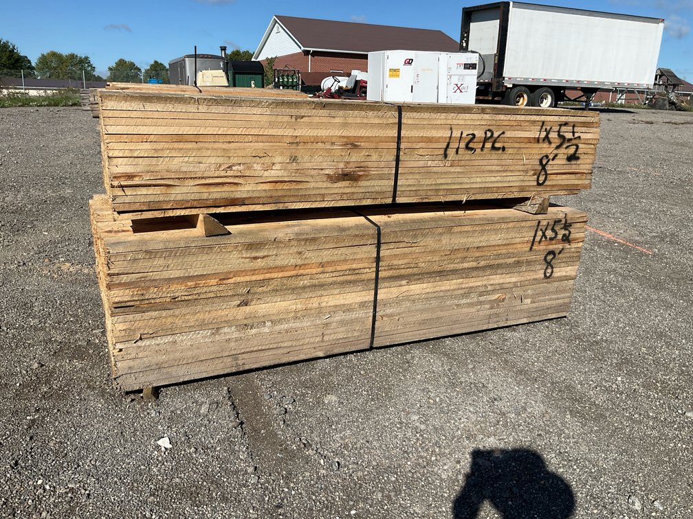 2 Bundles of 1" x 5 1/2" x 8' Rough-Cut Lumber Boards