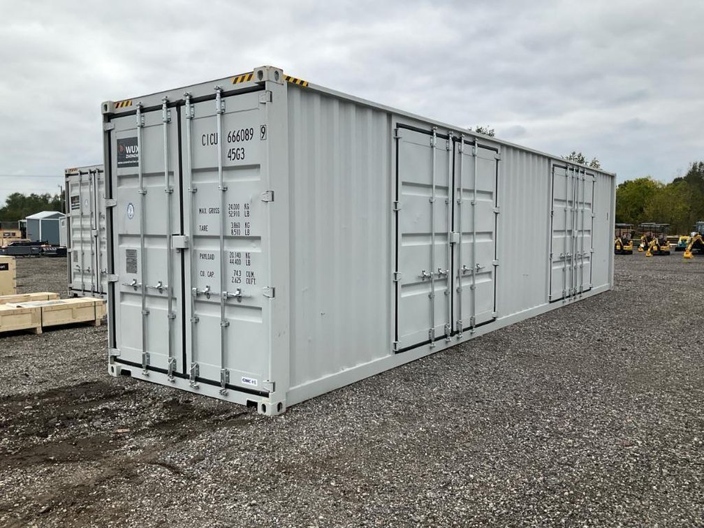 Unused 40' High Cube 3-Door Shipping Container ZNCU4014656 - Middlebury, Indiana