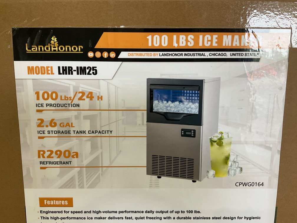 Unused LandHonor 100 Lbs Ice Maker - Middlebury, Indiana